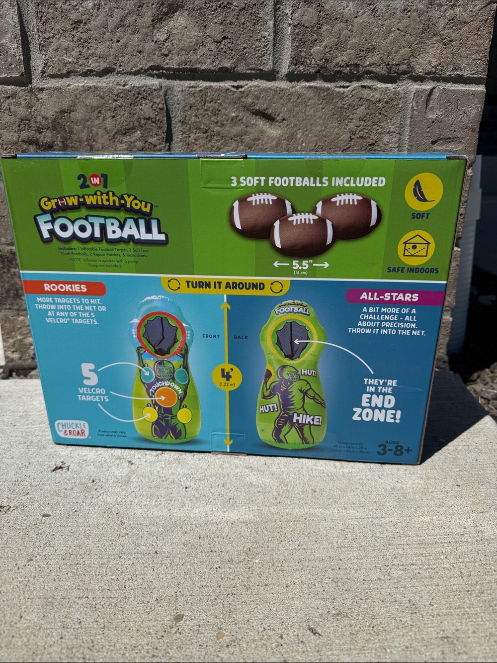 Football Inflatable Target Toy - Green - Picture 2 of 3